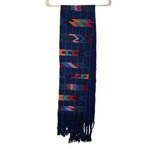 Guatemalan Hand Loomed Textile Sash Or Table Runner 79"